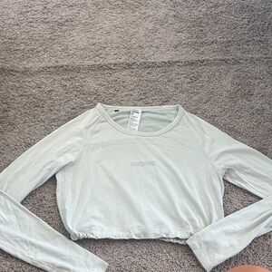 Gymshark very light grey drawstring shirt